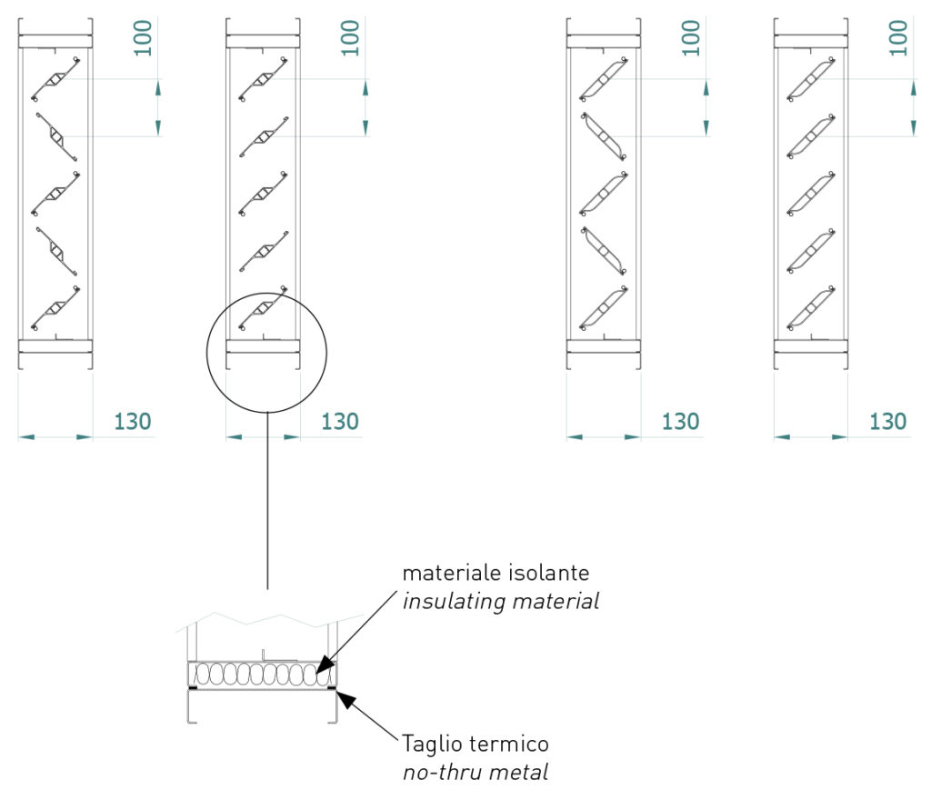 Serrande Isolate Serie SER 100 con leverismi DT 2-1