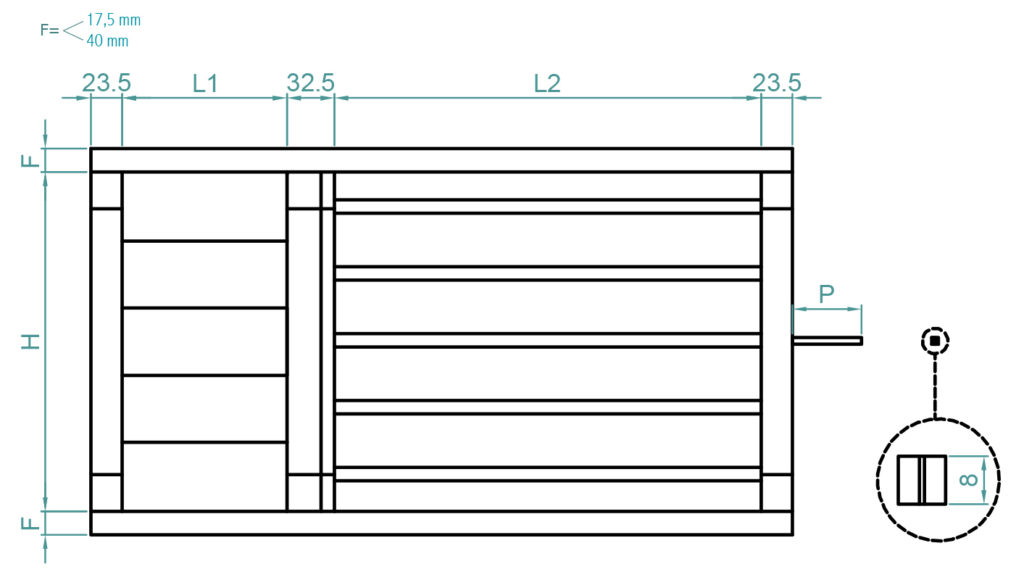 Serrande Serie SER 50 alluminio estruso DT 1-1